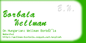 borbala wellman business card